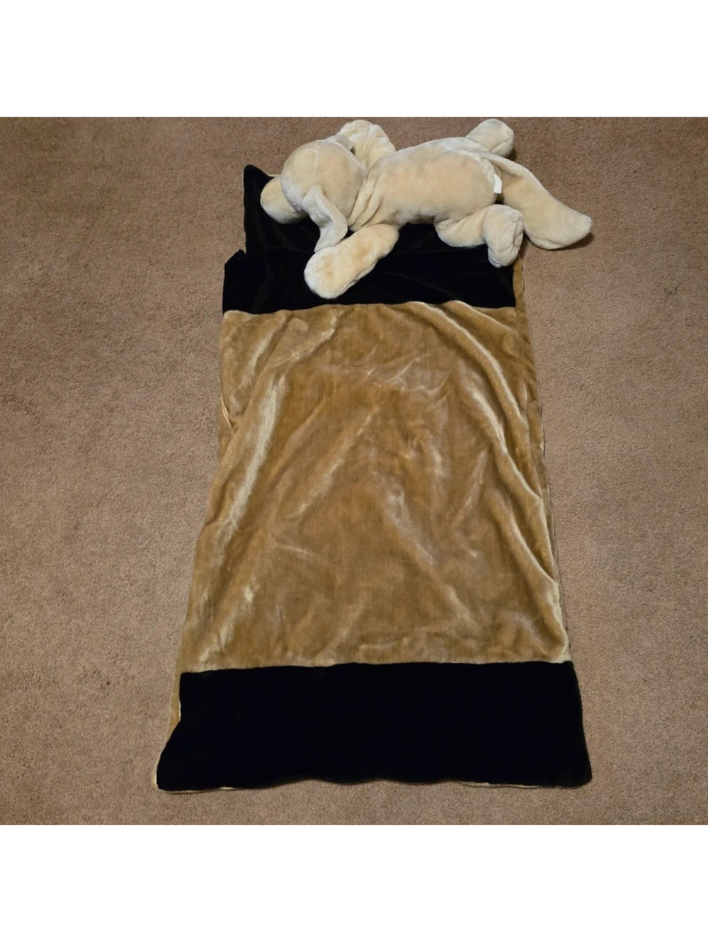 Bass Pro Shops Dog Sleepover Cuddle Sack Plush Puppy Sleeping Bag Kids